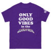 unisex-classic-tee-purple-front-6850ff0e75fb3.jpg "Good Vibes" Unisex classic tee