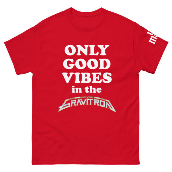 unisex-classic-tee-red-front-6850ff0e7884a.jpg "Good Vibes" Unisex classic tee