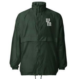 basic-unisex-windbreaker-forest-green-front-68657b748fa4a.jpg "Classic Logo" Unisex windbreaker